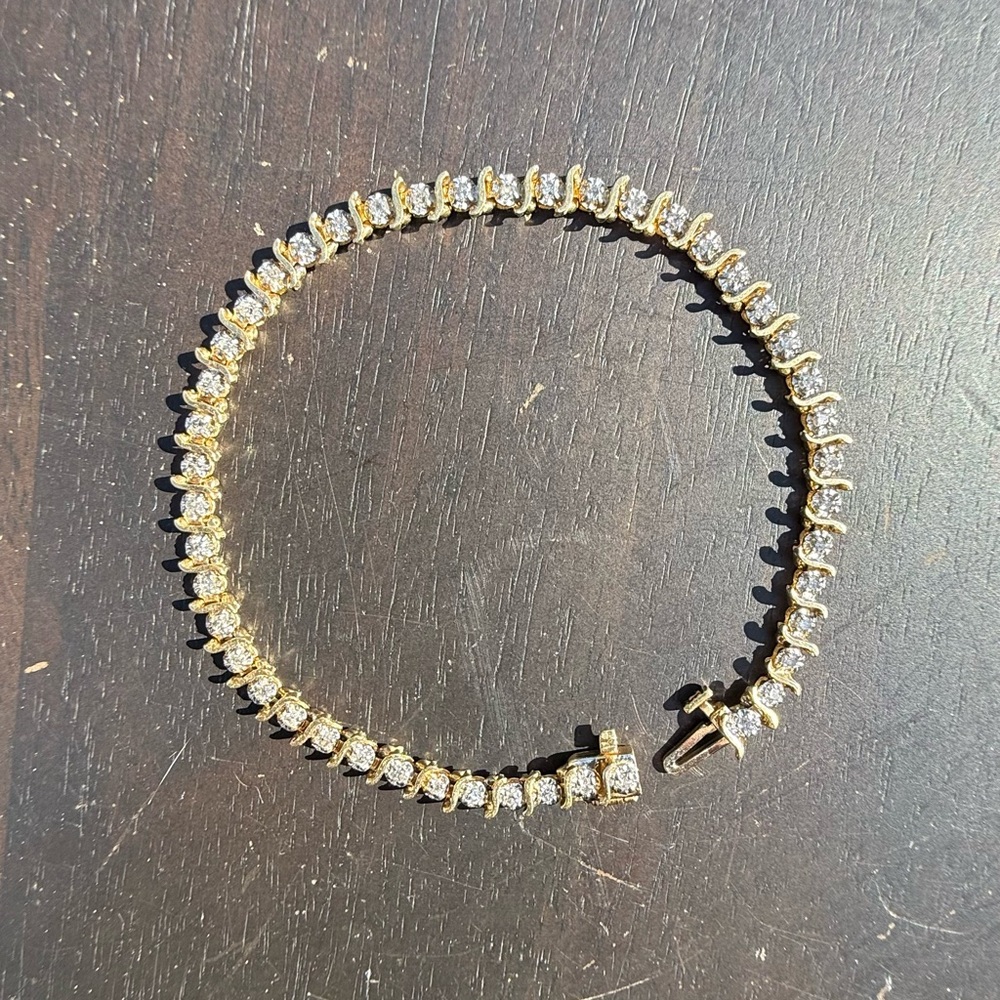 Vintage 14k Gold Tennis Bracelet